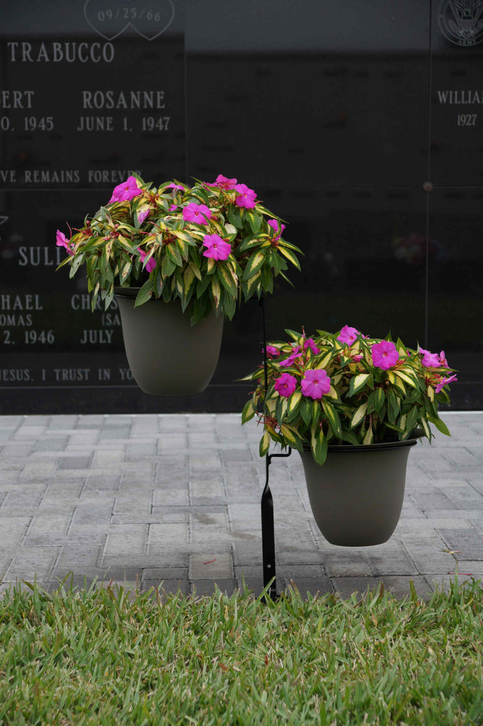 in ground hanging plant stand 6 pack of Tall Double Ground Mount