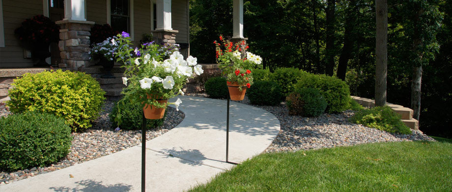 Monumate for your Home
Monumate taller ground mounted holders are an excellent way to showcase your love of flowers and plants around your home!